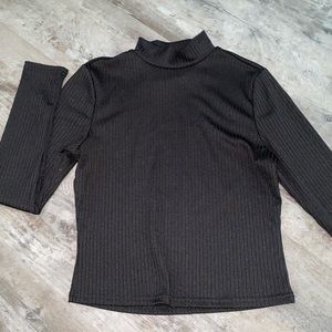 Ribbed Long Sleeve Turtle Neck
